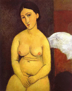 Pin, XX, Modigliani, Amedeo, Seated nude, 1917