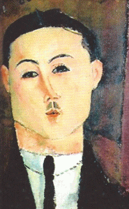 Pin, XX, Modigliani, Retrato de Paul Guillaume, 1916