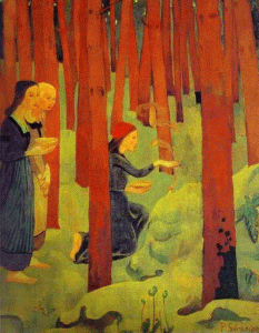 Pin, XIX, Serusier, Paul, El conjuro o El bosque sagrado, 1891-1892