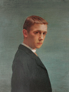 Pin, XIX, Vallotton, Felix, Autorretrato, 1885