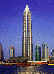 Arq, XX, Smith, Adrian de SOM -Skid Owin Merril- Jin Mao Tower o Edificio dorado de la prosperidad, Shangai, 1994-1999