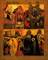Icono, XIX, La Anunciacin, Natividad, Resureccin, Descenso al Infierno, Roma, Italia