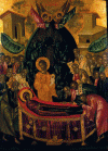 Icono, XVI, Descanso de la Virgen, Iglesia de San Jorge de los Griegos, Venecia, Italia