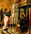 Icono, XVII, La Anunciacin, Iglesia de San Antonio, Nicosia, Chipre