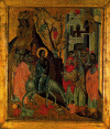 Icono, XVIII, La Entrada en Jerusaln, Venerable Archicofrada de la Purificacin, Livorno, Italia