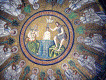 Mosaico, V-VI, Bautismo de Cristo, Baptisterio de los Arrianos, Rvena, Italia, Bizancio