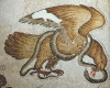 Mosaico, VI, Aguila y la serpiente Epoca de Justininano Palacio Imperial ConstantinoplaBizancio