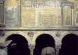 Mosaico, VI, Baslica de San Apolinar el Nuevo, Interior, Nave Mayor, Palacio de Teodorico, Armada, Arquera, Enjutas y Clpeos, Rvena, Italia, Bizancio, hacia 558