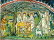 Mosaico, VI, San Vital, Abraham e Isaac, R, Rvena, Italia, 527-547