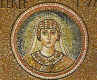 Mosaico, VI, Tetrat de la Emperatriz Teodora, Iglesia de San Vital, Rvena, Italia, Bizancio