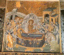 Mosaico, XIV, San Salvador Kora, Muerte de la Virgen, Constantinopla, Bizancio, 1315-1321