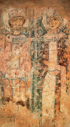 Pin, XII, Constantino y Helena, Galera Meridional de la Iglesia de Sta. Sofa, Vovgorod, Rusia