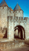 Arq XIV Ciudadela de Carcasona Exterior Muralla y Acceso Francia