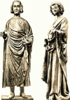 Esc XIII Rey Mago y Angel Madera Museo del Louvre Pars Francia