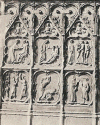 Esc XIII a XIV Catedral Auxerre Panel Occidental Puerta Izquierda Creacin de Adan y Eva 1285-1300