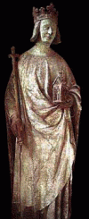 Esc XIV San Luis con rasgos de Carlos V Capilla del Hospicio de Quince Vingt Pars 1390
