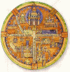 Miniatura XII Roberto de Reims, Monje, Historia Hierosolytania Mapa de Jerusaln 1122