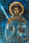 Pin XIV San Esteban Catedral en Puy en Velay Fresco Detalle