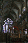 Arq XI-XIV Catedral CORO Y VIDRIERA ORIENTAL Lincoln Inglaterra RU 1085-1311