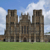 Arq XII-XV Catedral Exterior Fachada Principal Wells Somerset Inglaterra RU 1175-1490