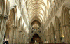Arq XII-XV Catedral Interior Nave Principal Arco Tijera Wells Somerset Inglaterra RU 1175-1490