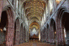 Arq XIII-XIV Catedral Interior Nave Principal Chester Chestshire Inglaterra RU 1272-1314