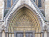 Arq XIII-XVI Abada Exterior Tmpano de la Puerta Norte Westminster Londres Inglaterra RU 1245-1517