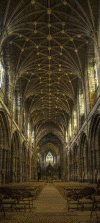 Arq XIII-XVI Catedral de Chester Interior Nave Mayor Inglaterra RU