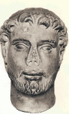 Esc XIII Busto de Federico II Finales del Siglo Italia 1194 a 1250