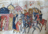 Pin-Miniatura XI Guardias Wikingos para el  Empeerador Bizantino Teofilo, Crnica de Juan Skylitse, Biblioteca Nacional, Madrid, Espaa