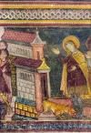Pin XI San Savin Cripta Fresco Leyenda de Sabino y San Cipriano Detalle hacia 1100