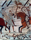 Pin XII M Reina Matilde Lucha entre Normandos en Ingleses Batalla de Hasting en Bayeux