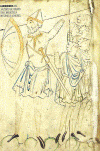 Pin XI Guerreros Salterio de Tiberio Biblioteca Britnica Londres 1050