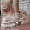 Esc XI Basilica de San Zenn el Mayor Len que Sostiene las Columnas del Prtico Verona Italia 1023-1035