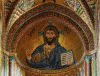 Mosaico XII  Partocrator Catedral de Cefal Interior Abside  Boveda de Horno Cefal Palermo Italia 1131-1240