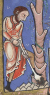 Pin-Miniatura XII Campesinos  Tacuinum o Libro Sanitatis Salterio Hunter hacia 1170