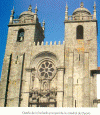 Arq XII Catedral Fachada principal detalle Oporto Portugal