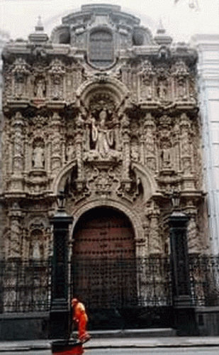 Esc, XVII, Iglesia de San Agustn, Exterior, achada Principal, Lima, Per