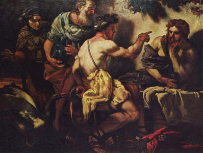 Pin, XVII, Loth, Joann Carl, Jupiter und bei Merkur Filemn und Baucis, Kunsthistorisches Museum, Wien 1659-1662
