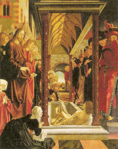Pin, XV, Pache, Michael, La resurreccin de Lzaro, Iglesia de San Wolfgrang, Alemania, 1471-1481