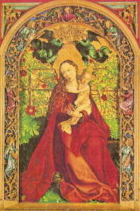Pin, XV, Schongaver, Martn, Virgen de la Rosaleda, Iglesia de los dominicos, Colmar, Alemania, 1473