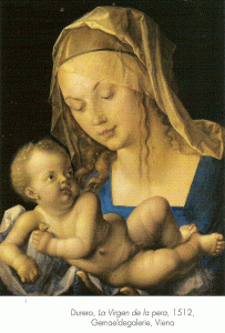 Pin, XV-XVI, Durero, Albert, Virgen de la pera, Gamaeldegalerie, Viena, Austria, 1512