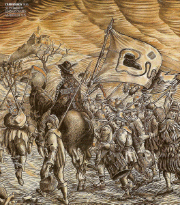 Grabado, XVI, Cranach el Joven, Lucas, Alzamiento de campesinos contra los noble, Bohemia, Polonia, 1525