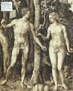 Pin, XVI, Durero, Alberto, Adan y Eva, British Museum, London, RU, 1504