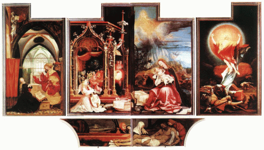 Pin, XVI, Grnewald, Matas, Retablo de Isenheim, Abierto, Iglesia de San Martn, Colmar, Alsacia, Francia, 1520-1524