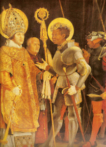 Pin, X VI, Grnewald, Matas, Los santos Erasmo y Mauricio, Alta Pinacoteca, Munich, Alemania, 1520-1524
