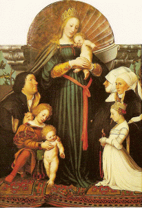 Pin, XVI, Holbein el Joven, Madonna Darmstadter, Darmstadt, Alemania, 1528-1529