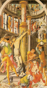 Pin, XVI, Raatgeb, Jorg, Flagelacin de Cristo, Staatsgalerie, Stuttgart, Badem-Wurtemberg, Alemania, 1518-1519