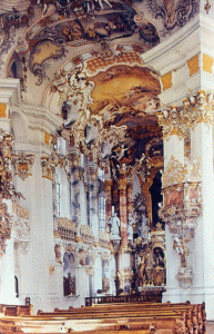 Arq, XVIII, Zimmermann, D, Iglesia Die Wies, interior,  Baviera, Alemania