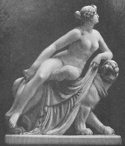Esc, XIX, Dammecker, Johann, Ariadna sobre un len, Alemania, 1889
